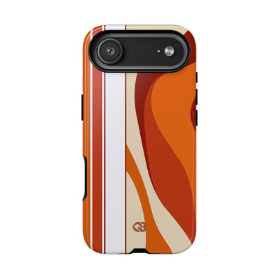 Orange Tough Phone Case for iPhone - Terracotta Metro Line