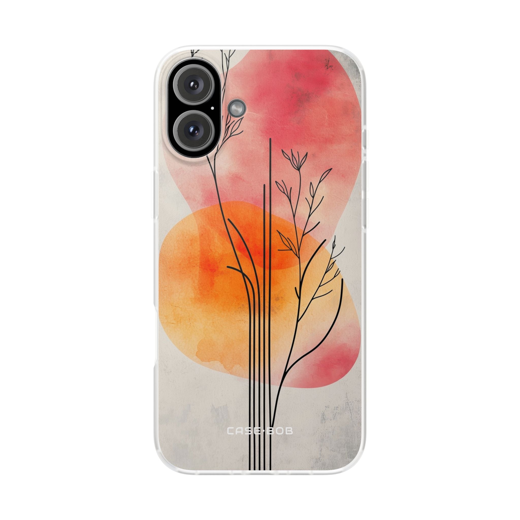 Curved Stem Sunset iPhone 16 Plus Case - Soft