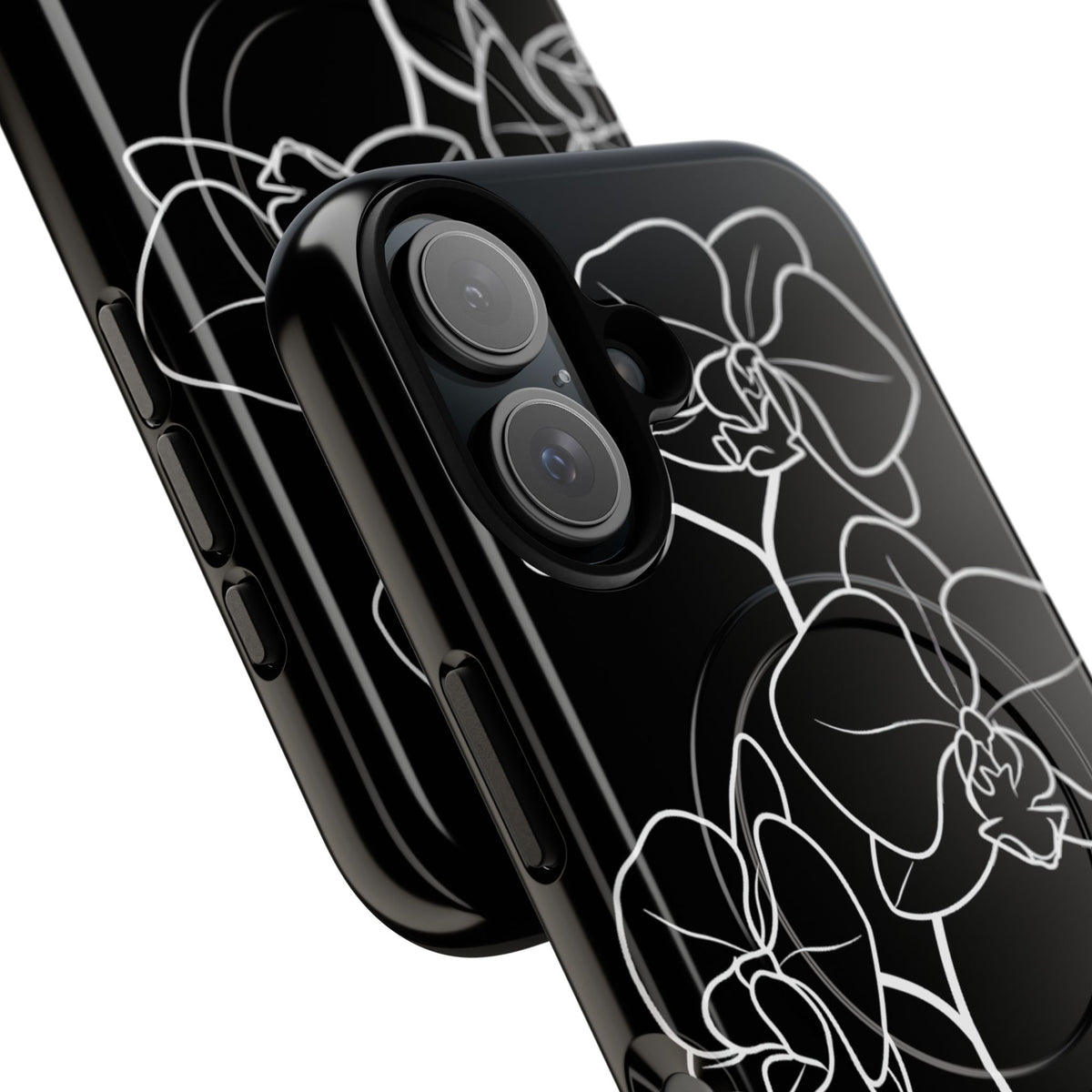 Midnight Orchid · Tough 2.0 Magnetic Phone Case for iPhone · Black