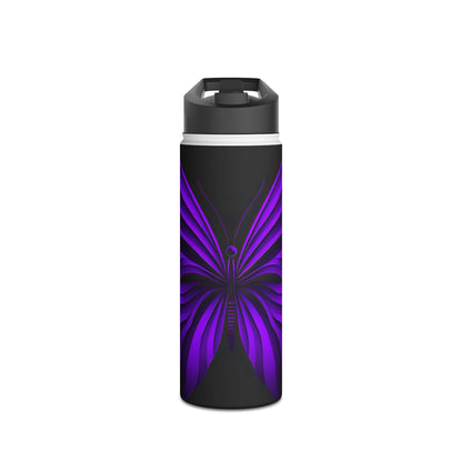 Neon Butterfly - Stainless Steel Water Bottle
