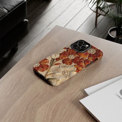 Carnelian Pearl Bloom · Tough Phone Case for iPhone · Orange