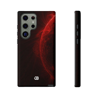Red Tough Phone Case for Samsung - Solar Crimson Flare