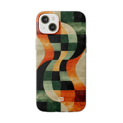 Burnt Orange Curve · Soft Phone Case for iPhone