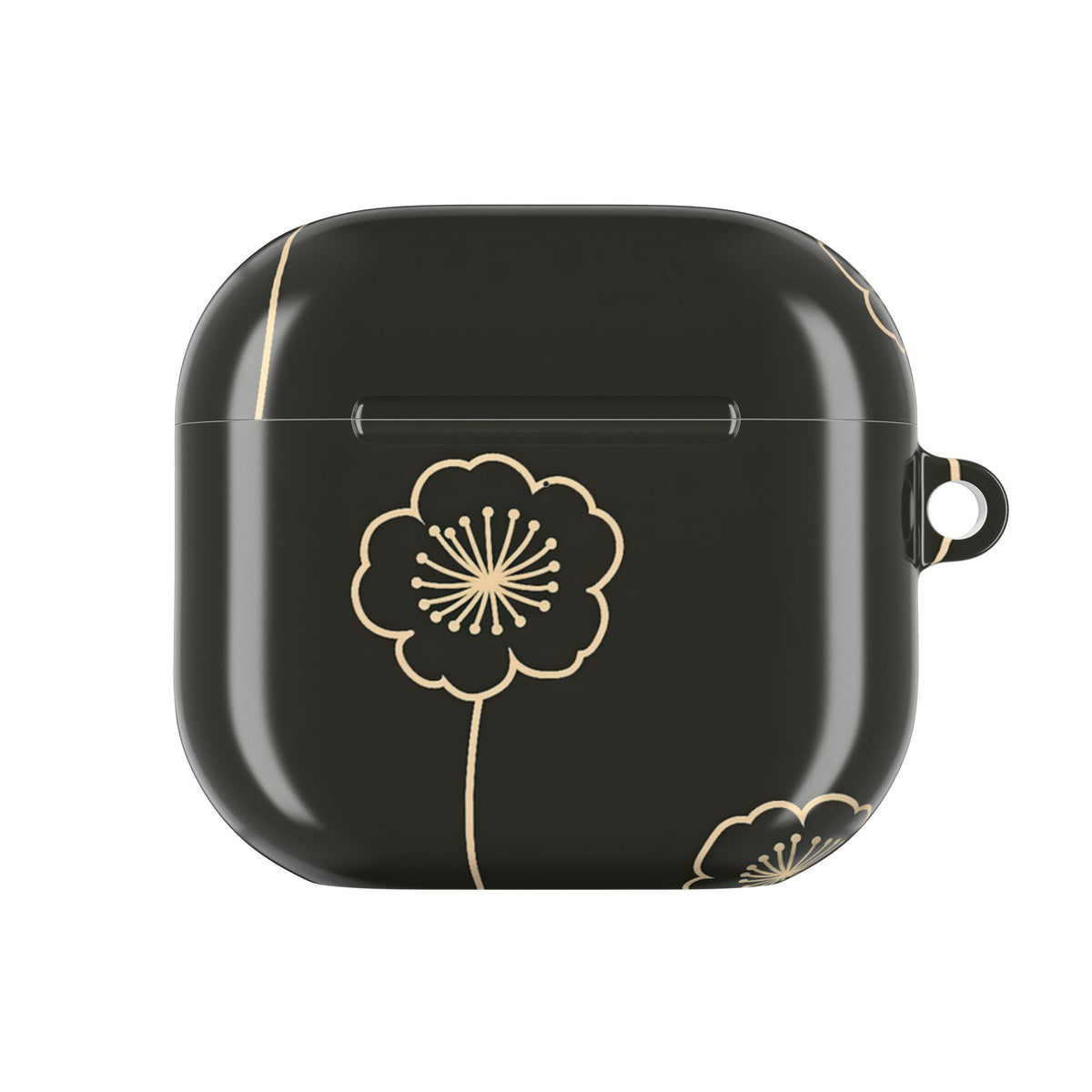 Nocturne Bloom Contours · Hard Case for AirPods & AirPods Pro · Black