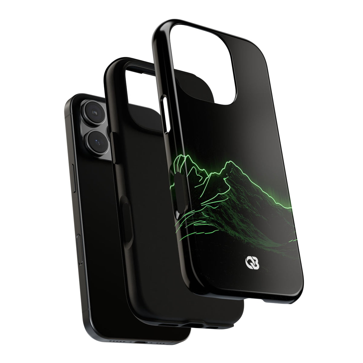 Nordic Mountain Contour · Tough Phone Case for iPhone · Black