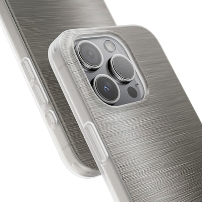 Grey Lite Phone Case for iPhone - Brushed Industrial Steel