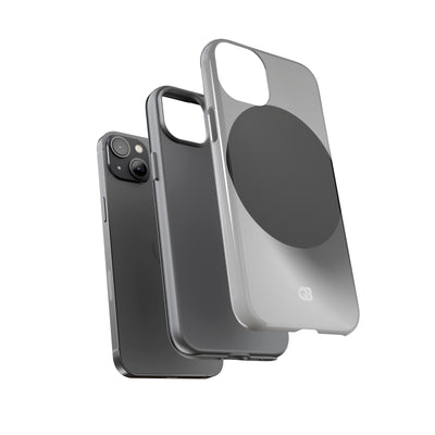 Grey Tough Phone Case for iPhone - Matte Onyx Sphere