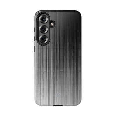 Grey Tough Phone Case for Samsung - Static Vertical Dither