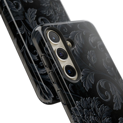 Obsidian Damask · Tough Phone Case for Samsung · Black