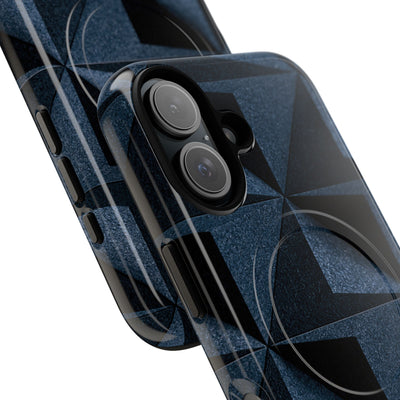 Blue Tough 2.0 Magsafe Phone Case for iPhone - Indigo Basalt Facets