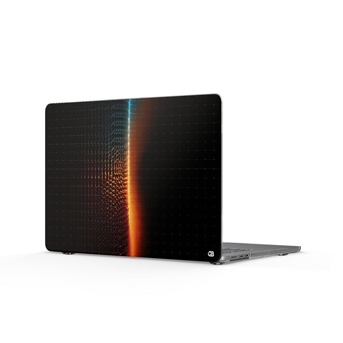 Luminous Refraction Grid · Clear Hard Case for MacBook · Black