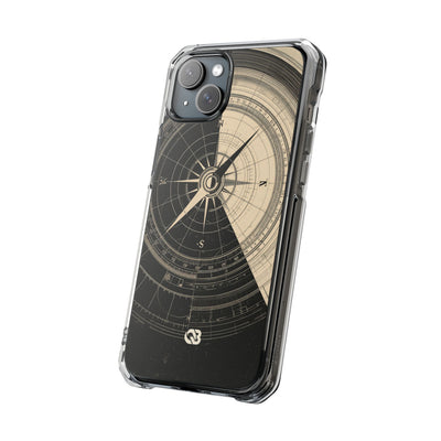 Beige Impact MagSafe Phone Case for iPhone - Obsidian Nautical Blueprint