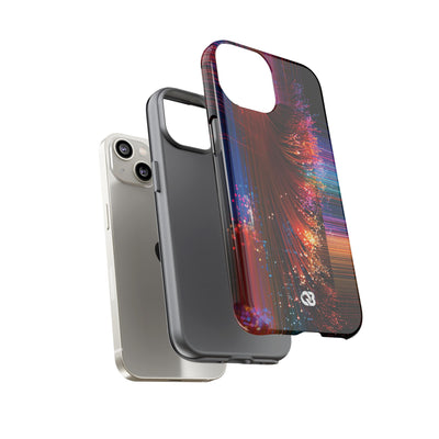 Black Tough Phone Case for iPhone - Cyber Optic Streak