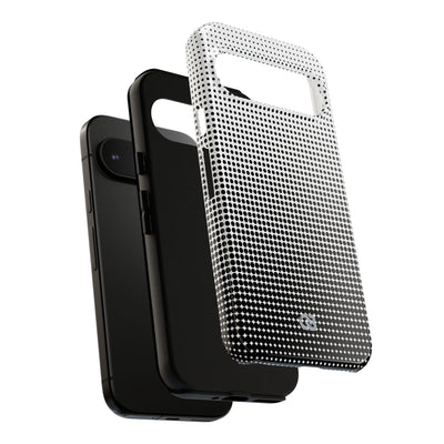 Black Tough Phone Case for Google Pixel - Obsidian Halftone Flux