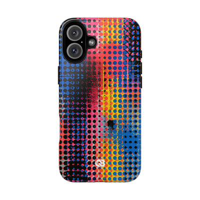 Chromatic Halftone Grid · Tough Phone Case for iPhone · Blue