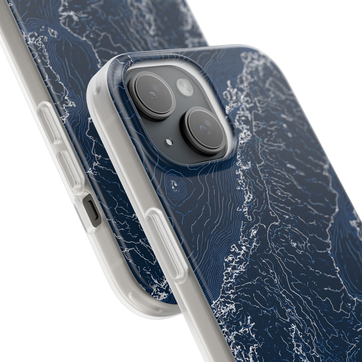 Nordic Contour Chart · Lite Phone Case for iPhone ·  Blue