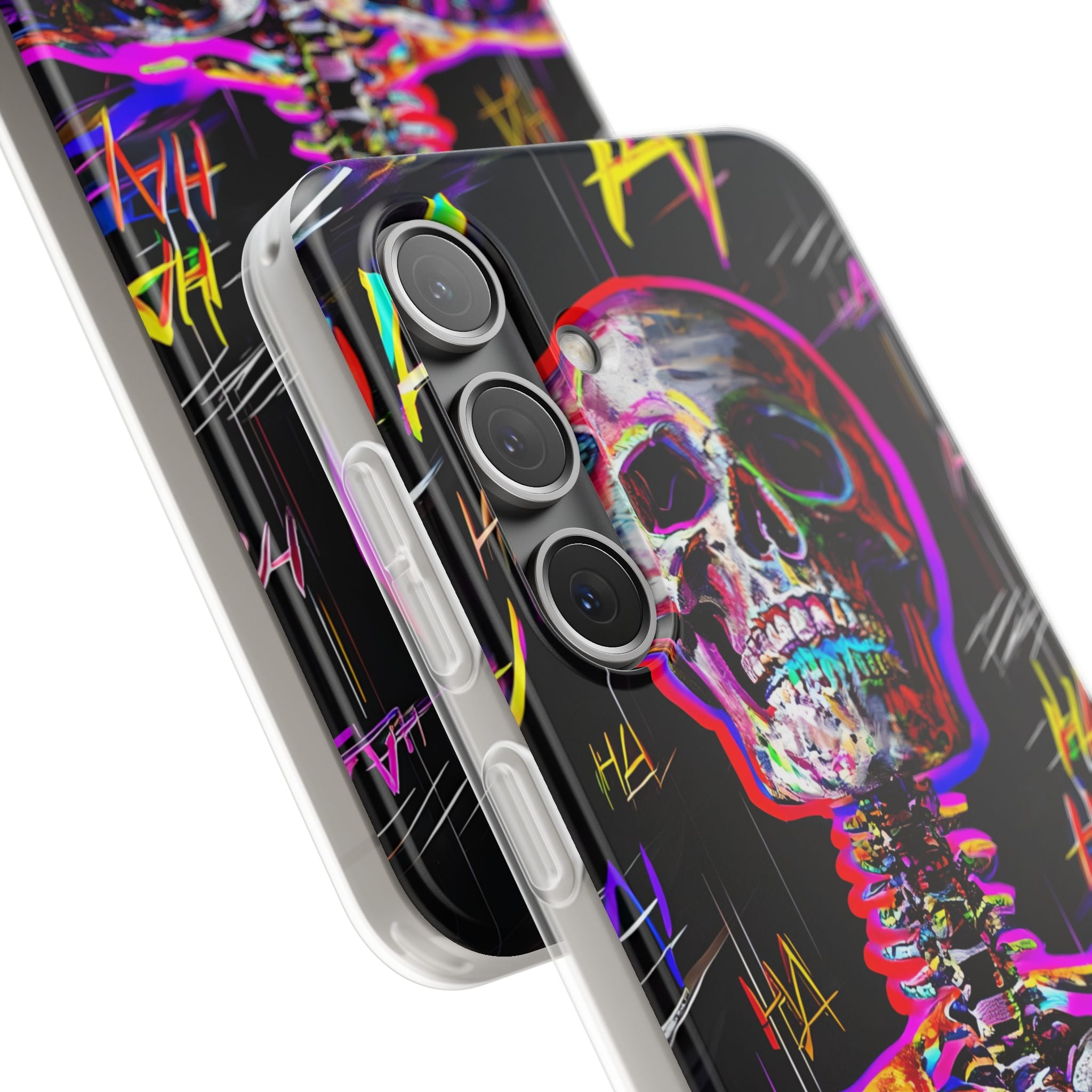 Neon Glitch Skeleton · Soft Handyhülle für Samsung