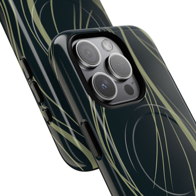 Green Tough 2.0 Magsafe Phone Case for iPhone - Obsidian Sage Flow