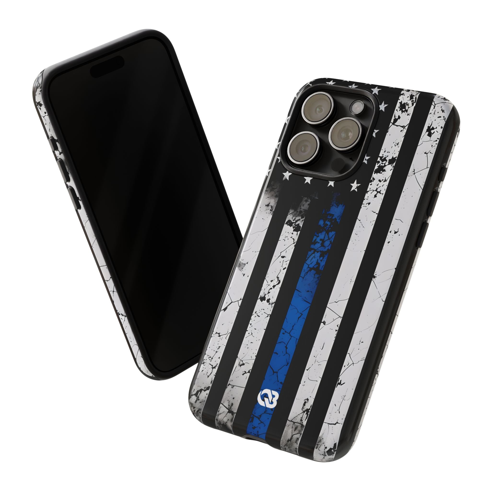 Gritty Cobalt Flag · Tough Phone Case for iPhone