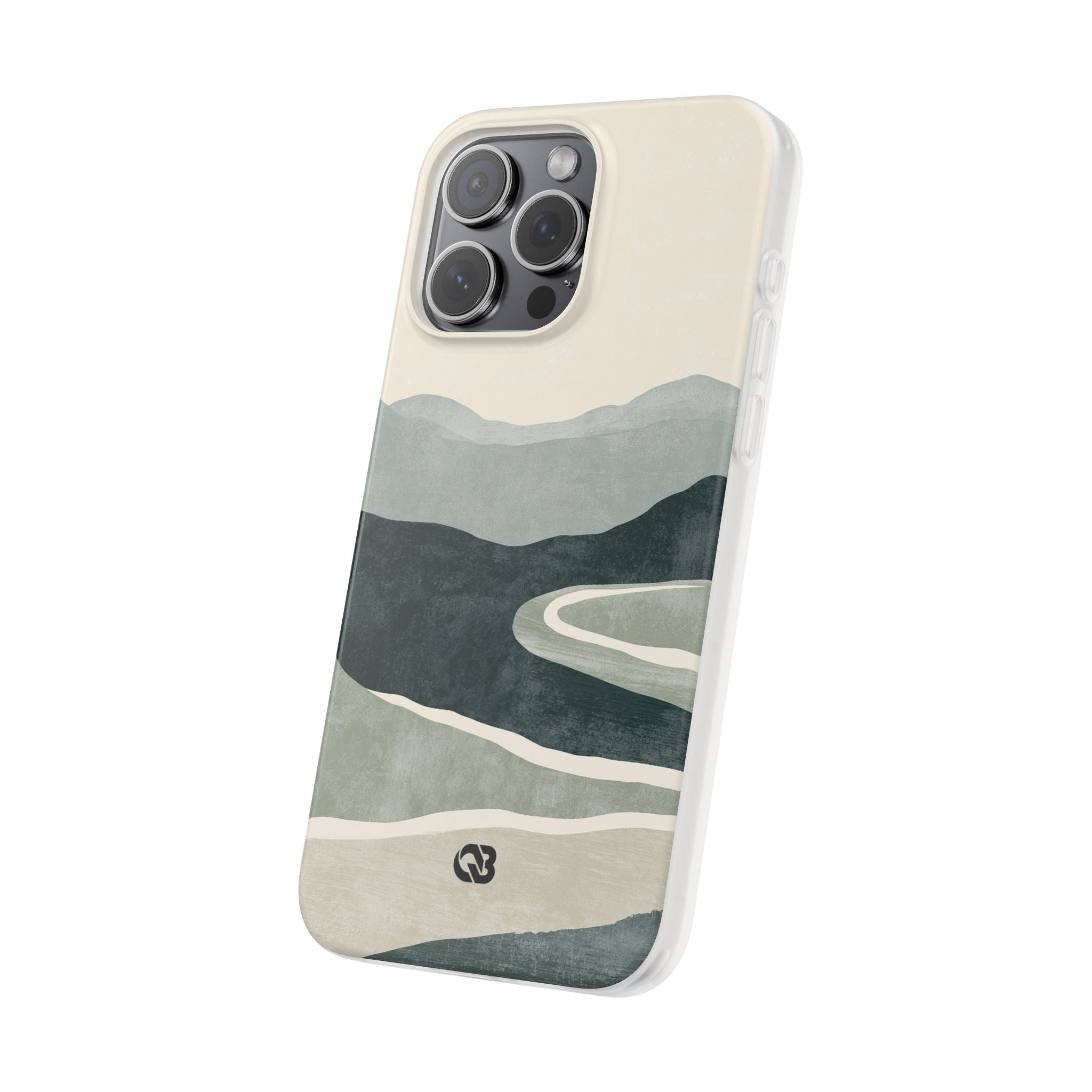 Green Lite Phone Case for iPhone - Misty Sage Valley