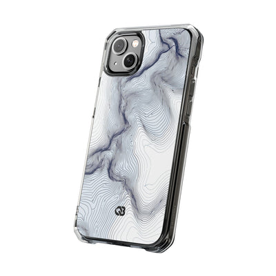 White Impact MagSafe Phone Case for iPhone - Nordic Ridge Topo