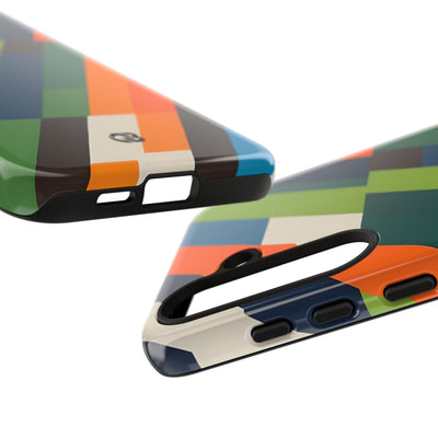 Angled Retro Mosaic · Tough Handyhülle für Samsung