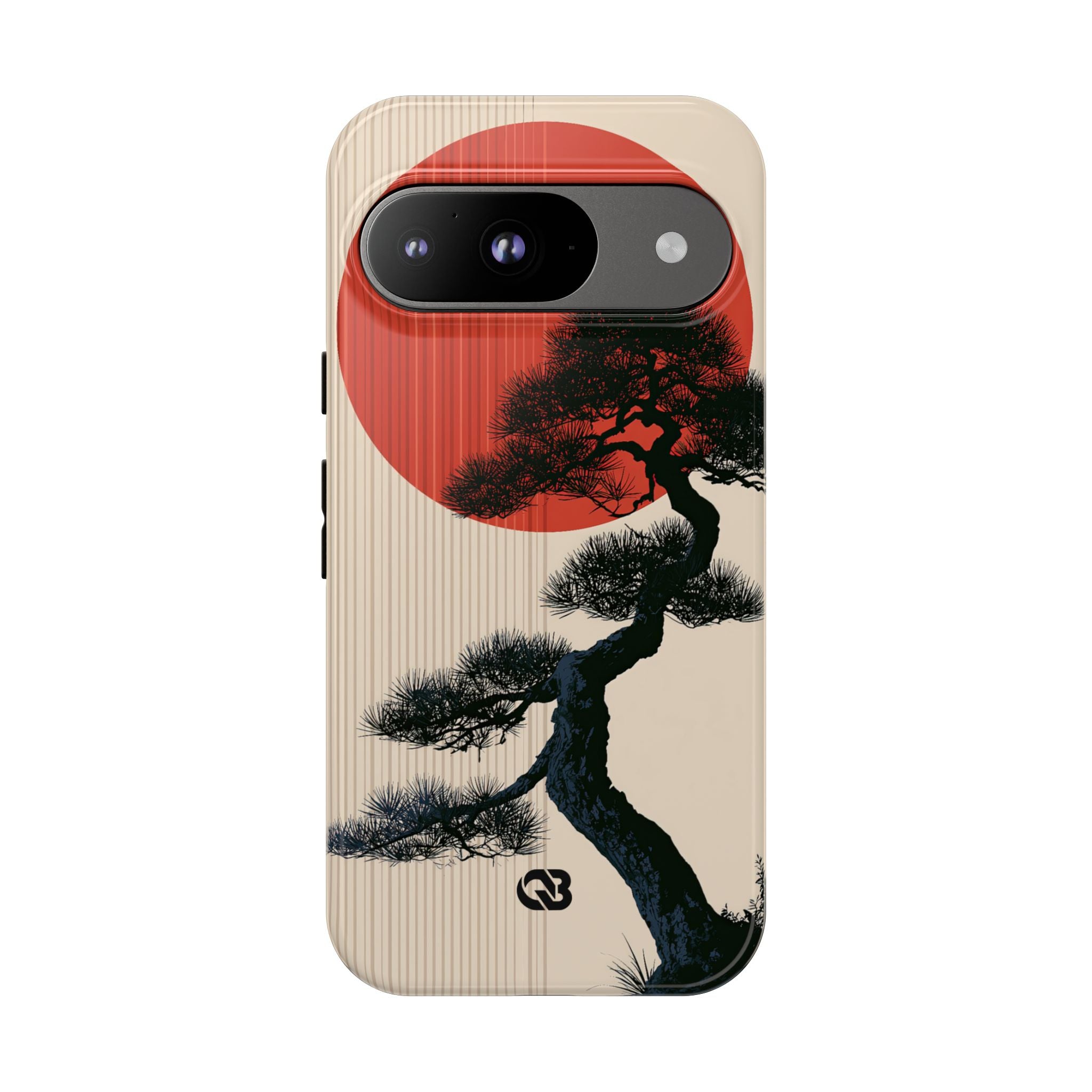 Beige Tough Phone Case for Google Pixel - Kyoto Crimson Pine