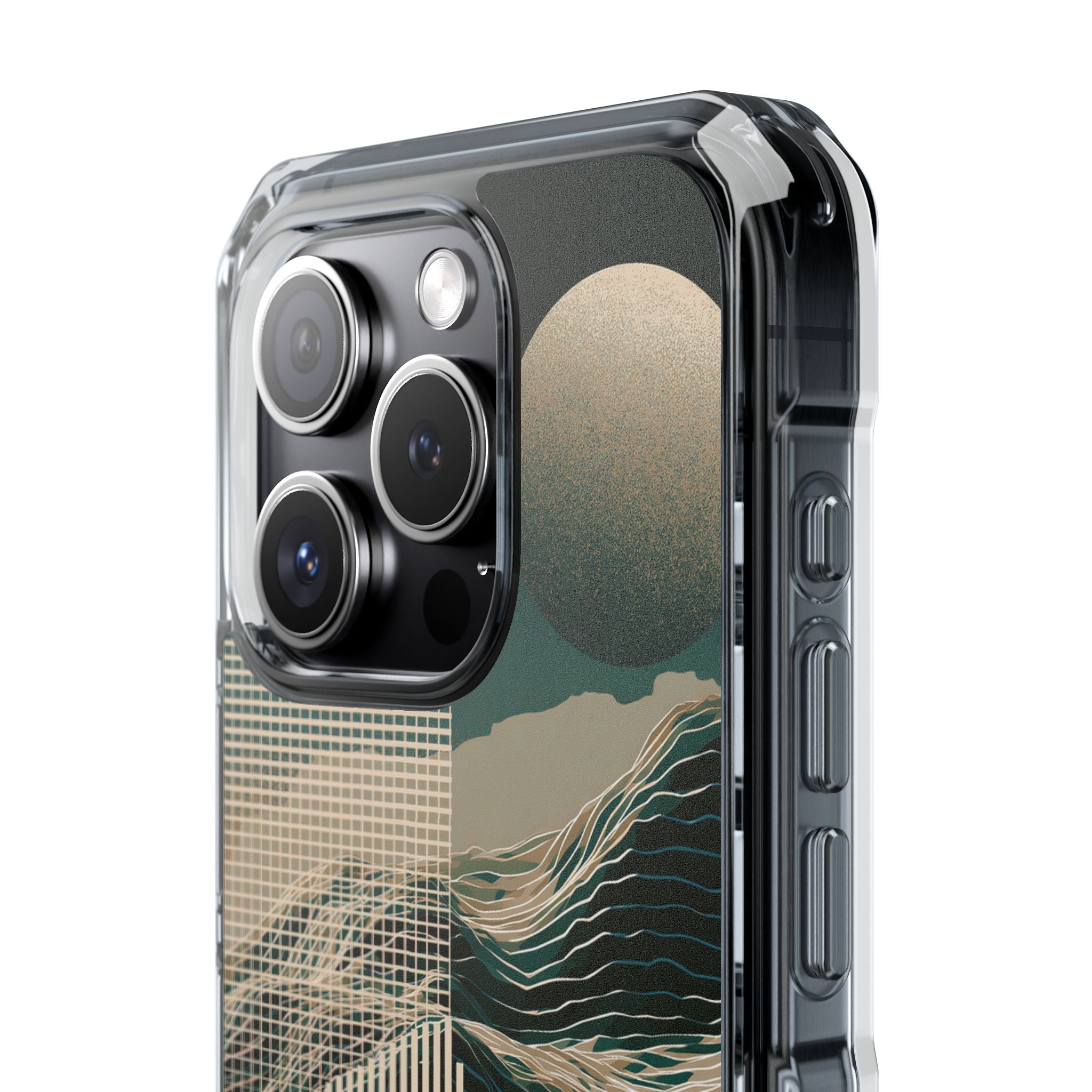 Green Impact MagSafe Phone Case for iPhone - Lunar Moss Topography