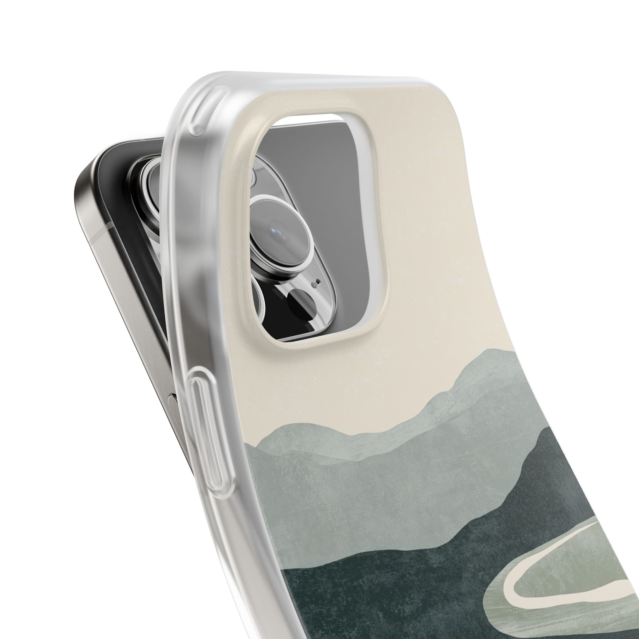 Green Lite Phone Case for iPhone - Misty Sage Valley