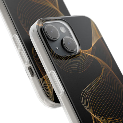 Golden Contour Flow · Lite Phone Case for iPhone ·  Black