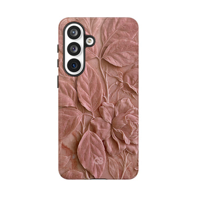 Blush Rose Relief · Tough Phone Case for Samsung · Pink