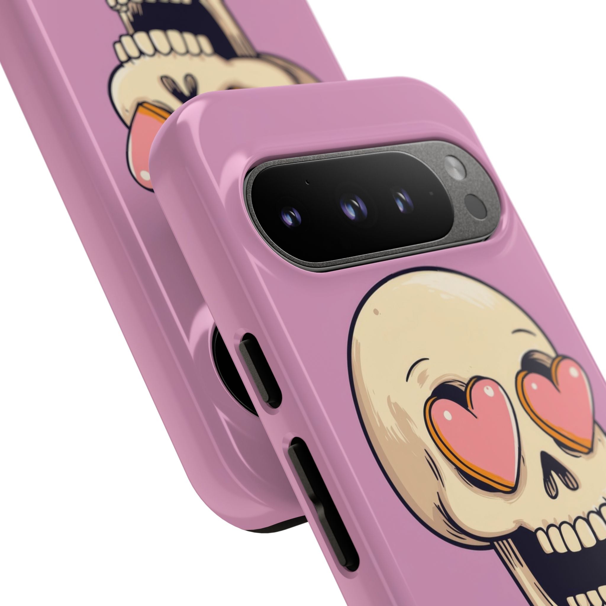 Heart Eyed Skull Google Pixel 9 Pro Case - Tough