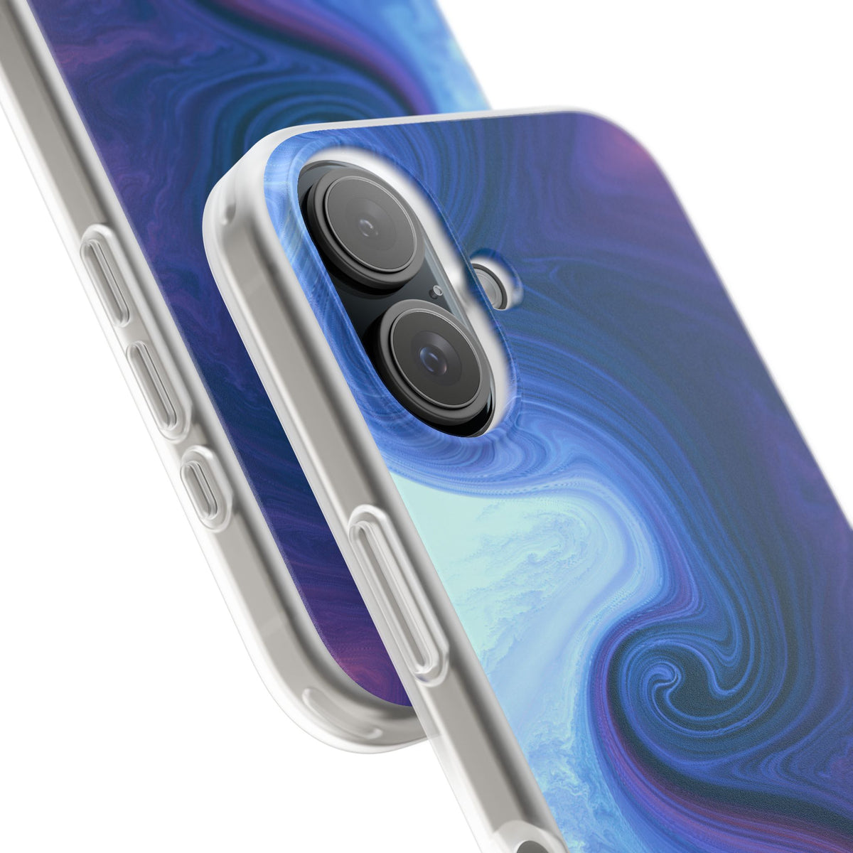 Azure Fluid Swirl · Lite Phone Case for iPhone ·  Blue