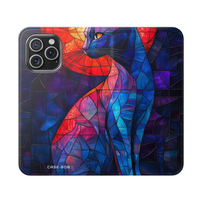 Stained Glass Cat - iPhone 15 Pro Max Case - Wallet