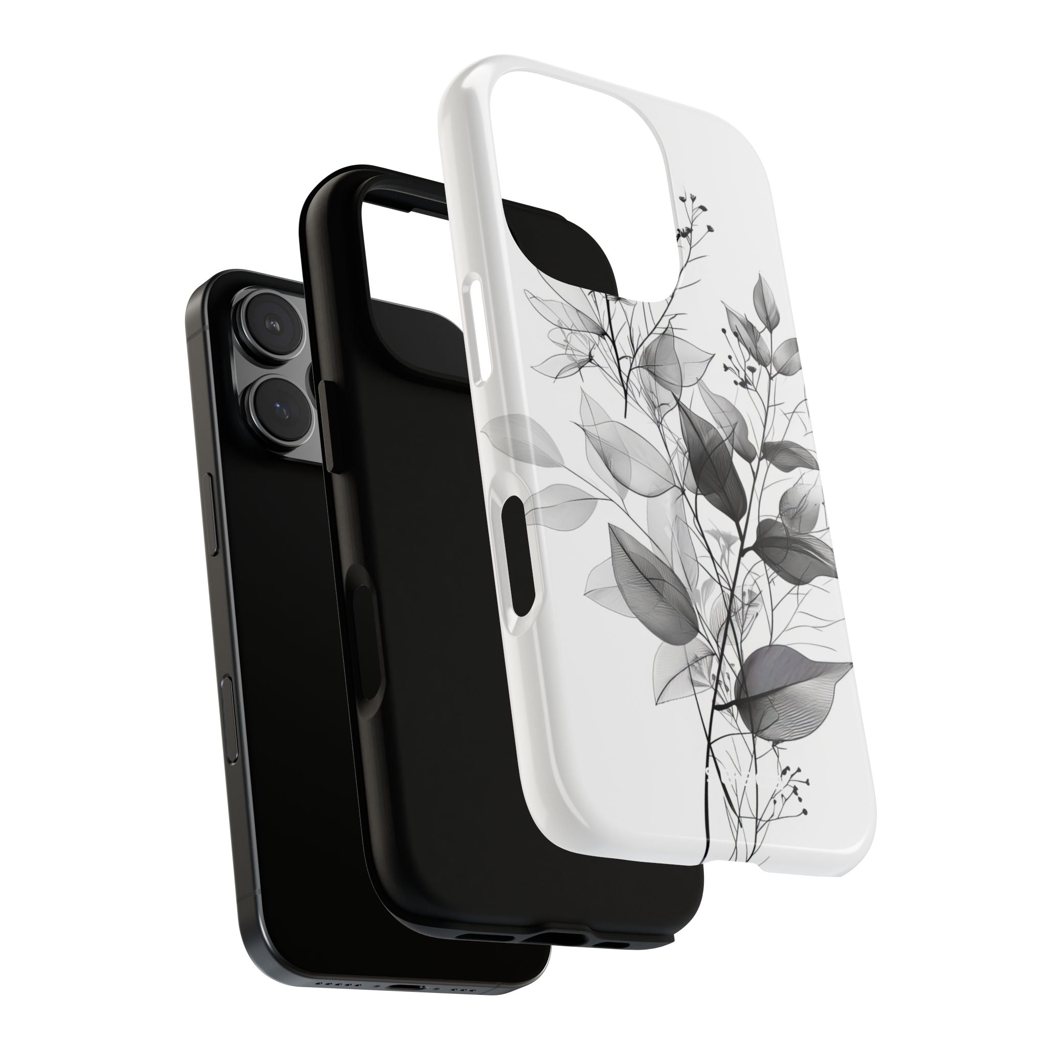 Graues Blatt Veil iPhone 16 Pro Case - Tough