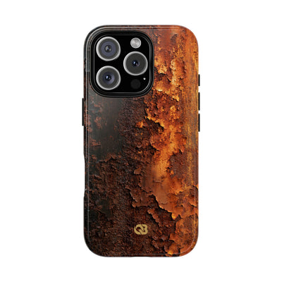 Orange Tough Phone Case for iPhone - Oxidized Iron Crust