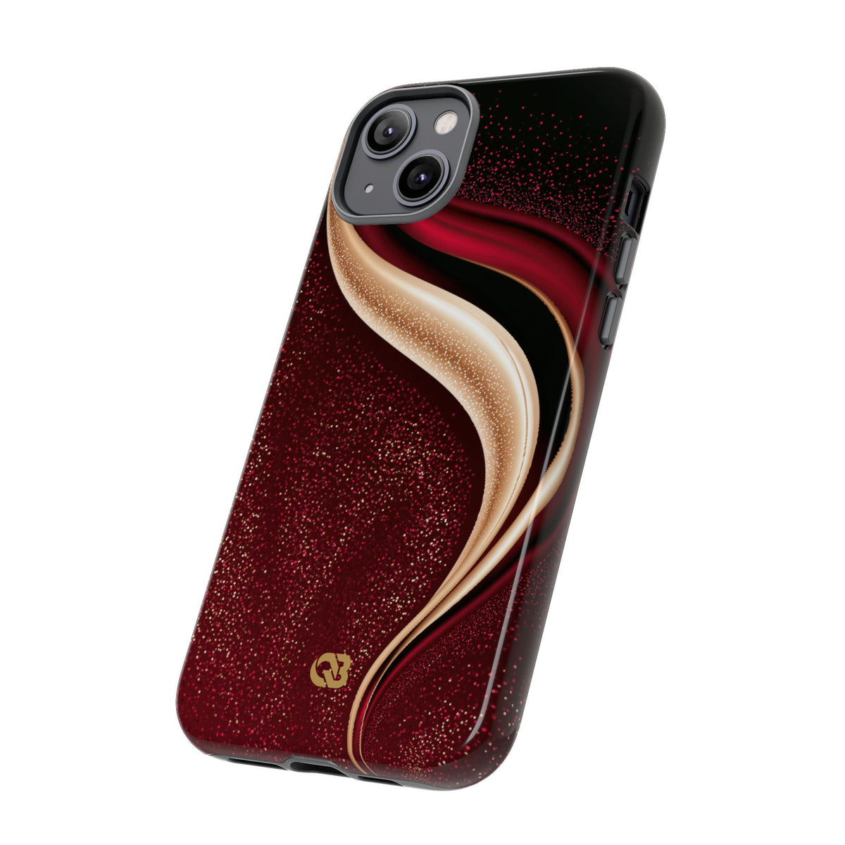 Gilded Crimson Flow · Tough Phone Case for iPhone · Red