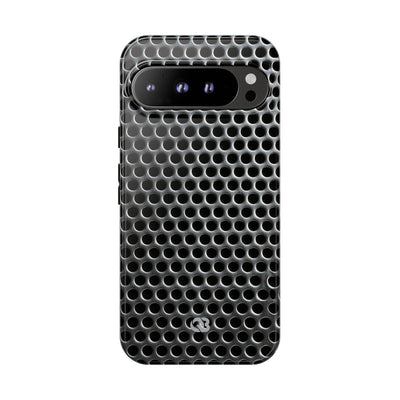 Silver Tough Phone Case for Google Pixel - Brutalist Steel Mesh