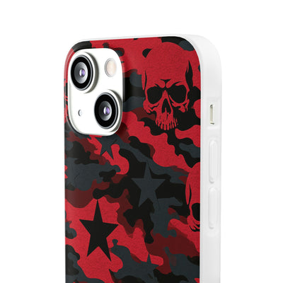 Crimson Skull Camo · Lite Phone Case for iPhone ·  Red