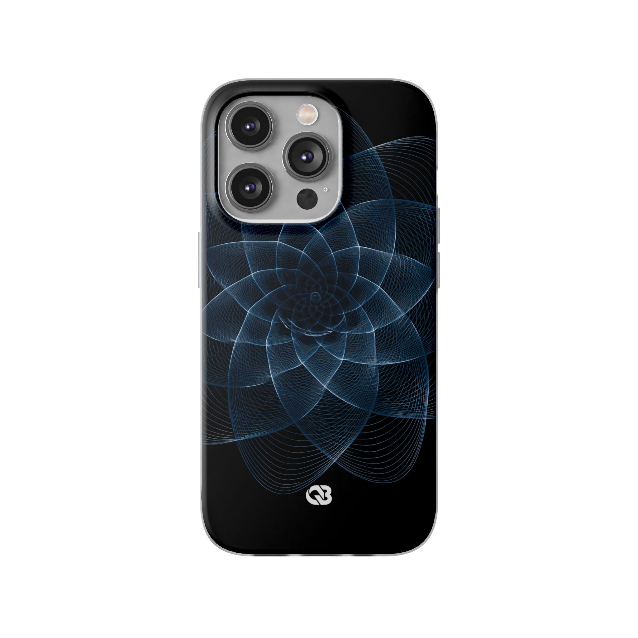 Blue Lite Phone Case for iPhone - Cobalt Geometric Bloom