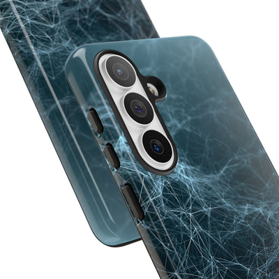 Teal Tough Phone Case for Samsung - Arctic Neural Mesh