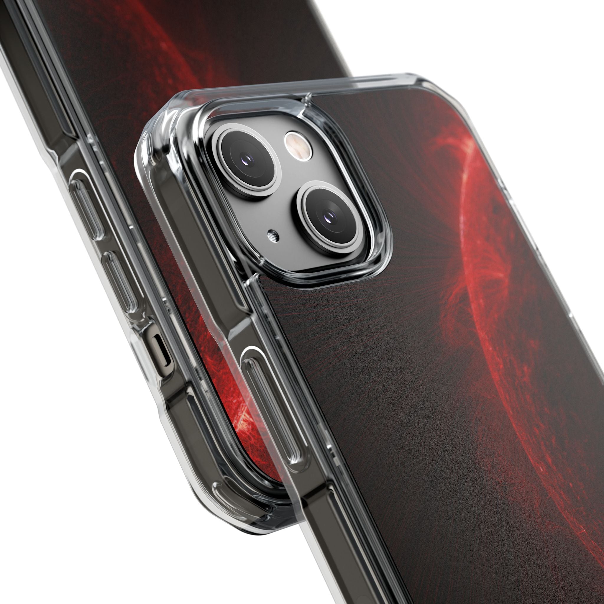 Red Impact MagSafe Phone Case for iPhone - Solar Crimson Flare