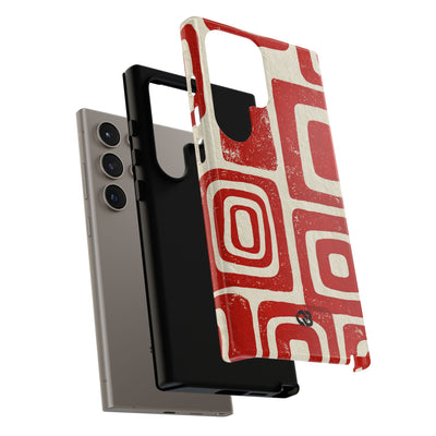 Vermilion Block Motif · Tough Phone Case for Samsung · Red