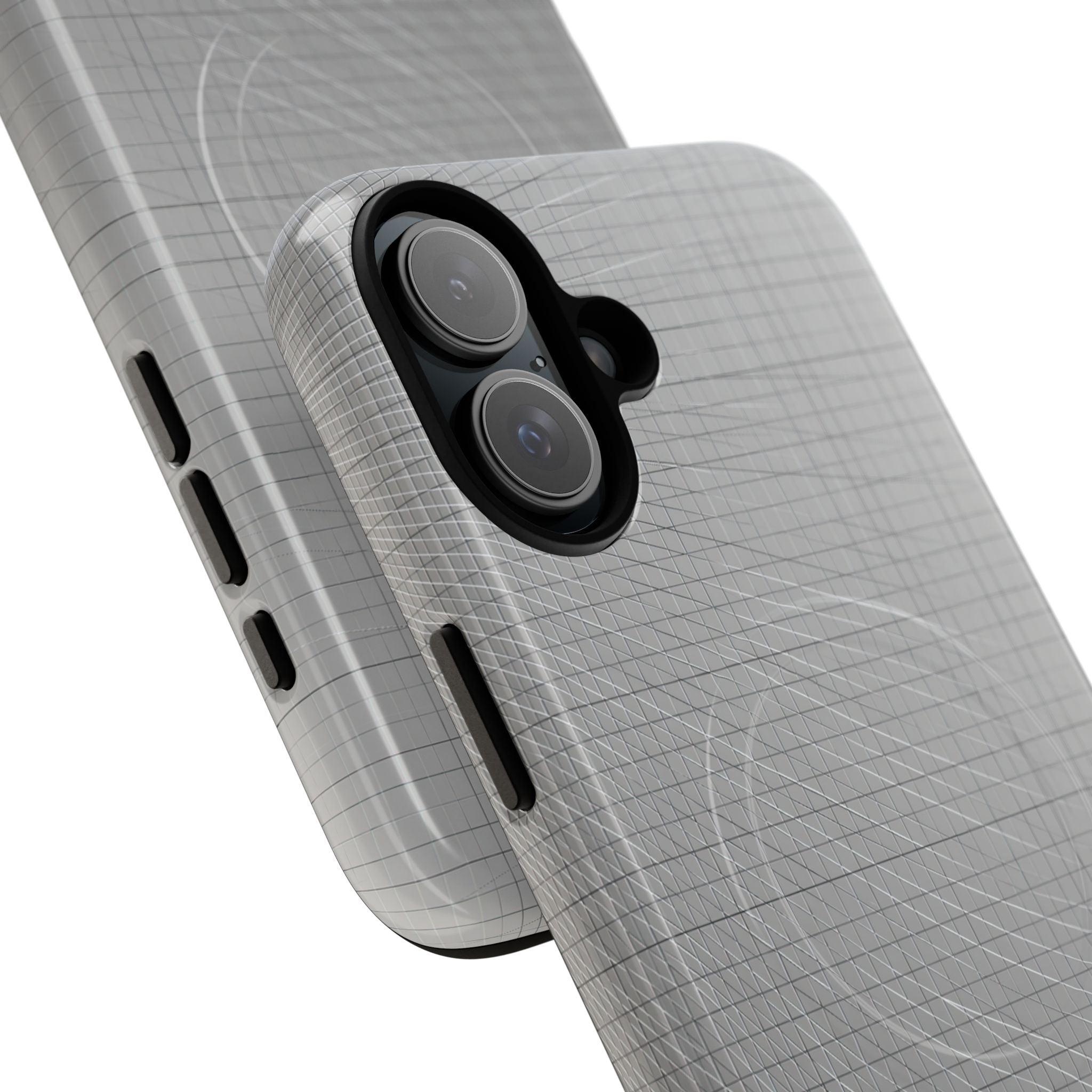 Grey Tough 2.0 Magsafe Phone Case for iPhone - Chrome Mesh Warp