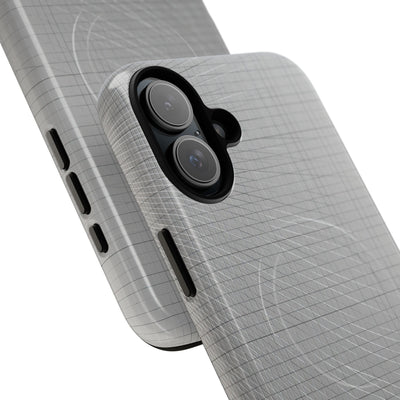Grey Tough 2.0 Magsafe Phone Case for iPhone - Chrome Mesh Warp