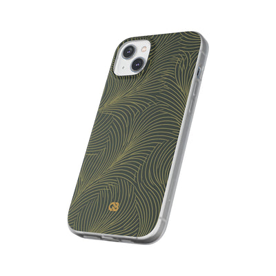 Green Lite Phone Case for iPhone - Dark Olive Plume