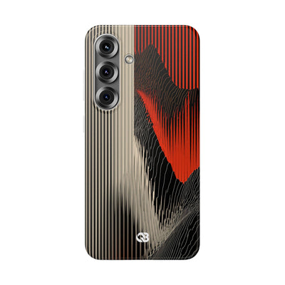 Red Lite Phone Case for Samsung - Crimson Pulse Topo