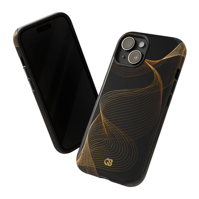 Gold Tough Phone Case for iPhone - Burnished Bronze Helix