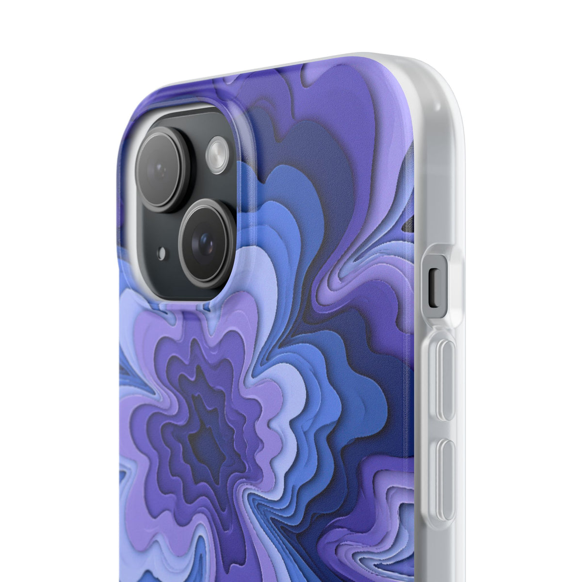 Periwinkle Strata Bloom · Lite Phone Case for iPhone ·  Purple