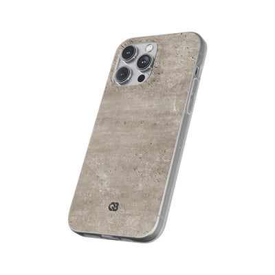 Grey Lite Phone Case for iPhone - Brutalist Stone Grit